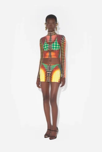 Heruitgave – de bruine mini-rok met stippen