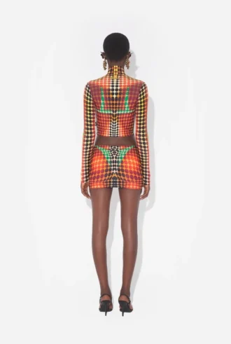Heruitgave – de bruine mini-rok met stippen