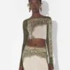 Heruitgave – de groene crop top met cartouche