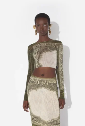 Heruitgave – de groene crop top met cartouche Heruitgave – de groene crop top met cartouche