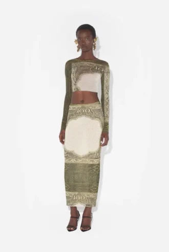 Heruitgave – de groene crop top met cartouche Heruitgave – de groene crop top met cartouche