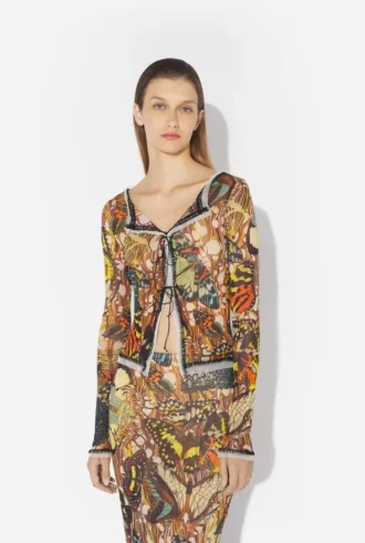 Heruitgave – het gele vlinder-Cardigan