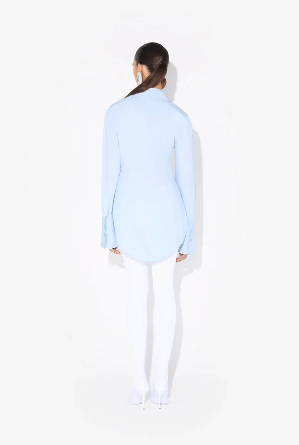 Het blauwe overhemd met Jean Paul Gaultier-print Het blauwe overhemd met Jean Paul Gaultier-print