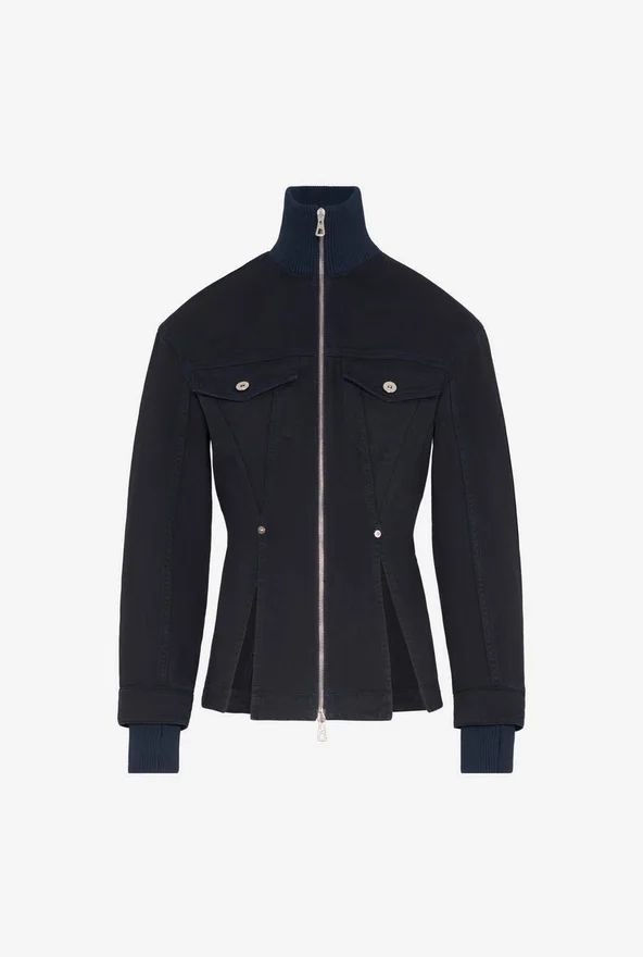 Het denimjasje met split Het denimjasje met split