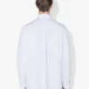 Het witte katoenen overhemd met rode ‘Blurry Roses’-print Het witte katoenen overhemd met rode ‘Blurry Roses’-print