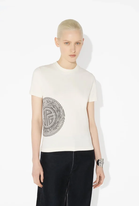 Het witte Laurel-Baby Tee met print voor baby’s Het witte Laurel-Baby Tee met print voor baby’s