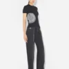 Het zwarte Laurel-Baby Tee met stempelprint Het zwarte Laurel-Baby Tee met stempelprint